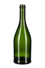 bottle of champagne isolated on white