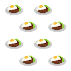 目玉焼きハンバーグの模様