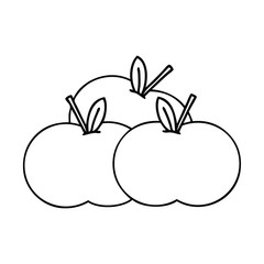 line drawing cartoon apples