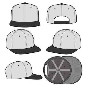 SNAPBACK Cap Fashion flat vector mockup design