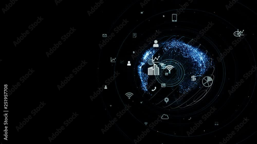 Poster communication network concept. iot (internet of things).