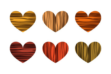 Striped hearts.