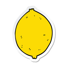 sticker of a cartoon lemon