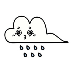 cute cartoon rain cloud