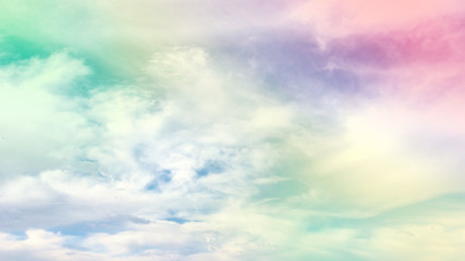 sun and cloud background with a pastel colored