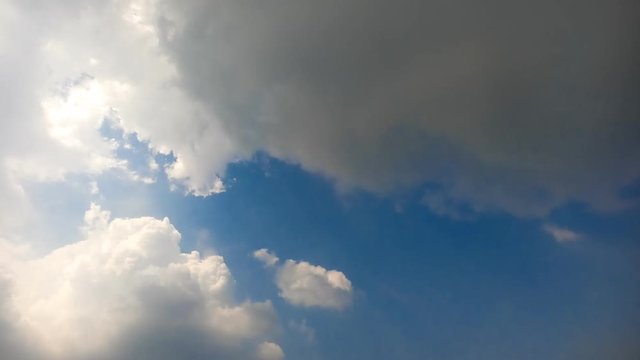 time lapse sky with clouds and sun rays 