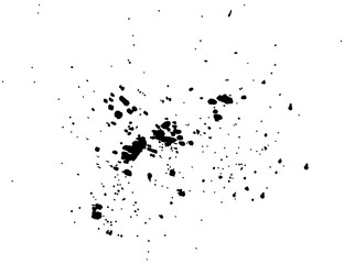 Abstract black ink splash watercolor, Splash watercolor spray texture isolated on white background. Vector illustration.