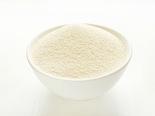 Bowl with semolina