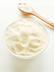 Bowl with semolina