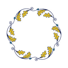 Vector illustration floral frame drawing hand drawn