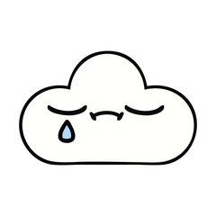 cute cartoon sad cloud