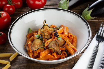 Italian pasta with eggplants