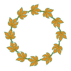 Vector illustration very beautiful colorful floral frame hand drawn