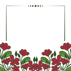 Vector illustration very beautiful colorful floral frame hand drawn