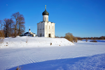 Winter landscape in central Russia. Vladimir region.