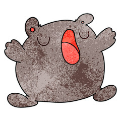 quirky hand drawn cartoon singing bear