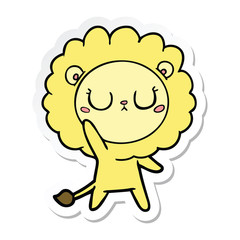 sticker of a cartoon lion