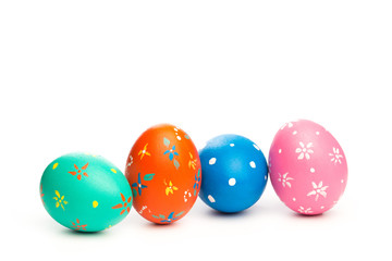 easter eggs isolated on white