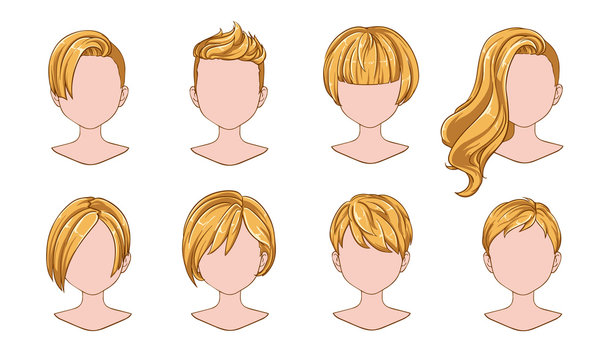 How to Draw Girls Hair In Different Cartoon Styles - YouTube