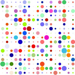 Сolored bubbles on white background 