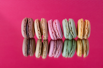 Tasty colorful macaroon homemade isolated