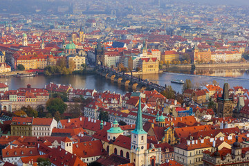 Naklejka na ściany i meble Cityscape of Prague - Czech Republic