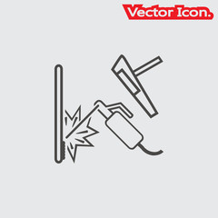 welding icon isolated sign symbol and flat style for app, web and digital design. Vector illustration.