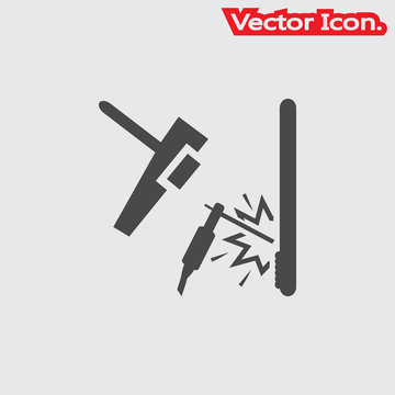 welding icon isolated sign symbol and flat style for app, web and digital design. Vector illustration.
