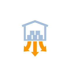 distribution center, warehouse icon