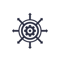 Fototapeta premium distribution, expansion vector icon