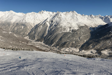 Beautiful winter scenery at Soelden, Austria