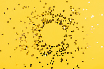 Festive Christmas background. Elegant abstract background with bokeh defocused lights and stars