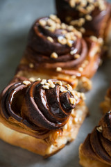 Fresh cinnamon and nut rolls