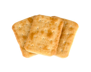 Crispy cracker isolated on white background