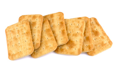 Crispy cracker isolated on white background