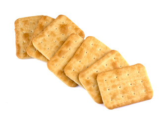 Crispy cracker isolated on white background