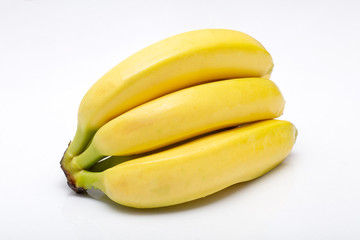 Fototapeta na wymiar Bunch of bananas on white background