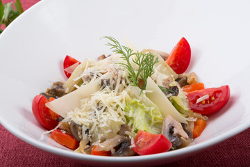 Classic caesar salad with parmesan cheese