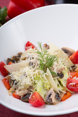 Classic caesar salad with parmesan cheese