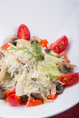 Classic caesar salad with parmesan cheese