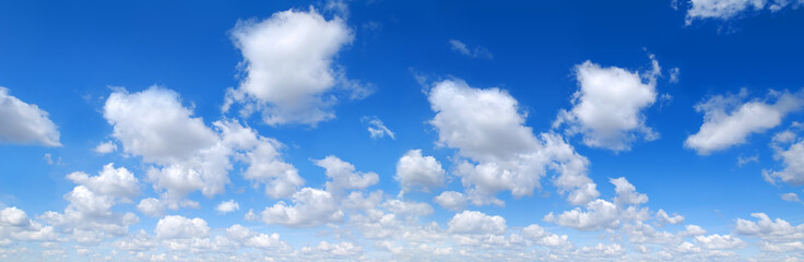 Naklejka na ściany i meble Panorama - Blue sky and white clouds