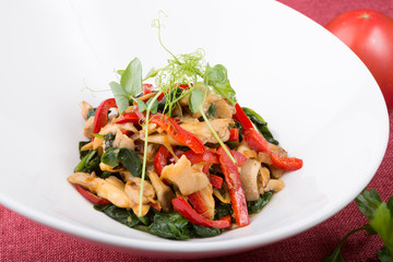 Healthy spinach salad