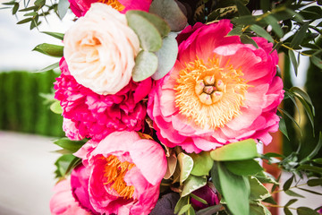 bouquet of pink flowers