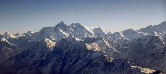 Crédence de cuisine en verre imprimé Everest Mont Everest et chaîne de montagnes de l& 39 Himalaya
