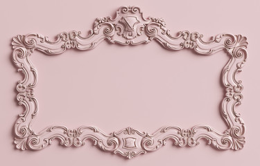 Classic moulding frame with ornament decor