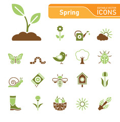 Spring Icon Set (highly detailed vector)