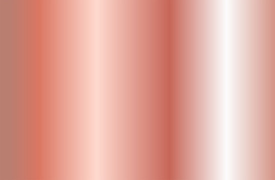 Realistic rose gold gradient texture. Shiny golden pink metal foil gradient. Vector illustration