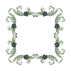 Vector illustration beautiful wreath frame decor hand drawn