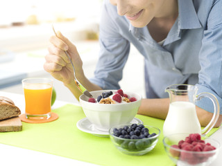 Healthy breakfast at home