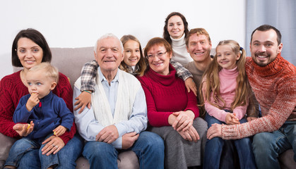 Fototapeta premium Family members making family photo